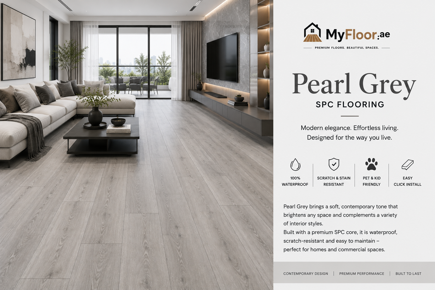 Pearl Grey SPC Flooring
