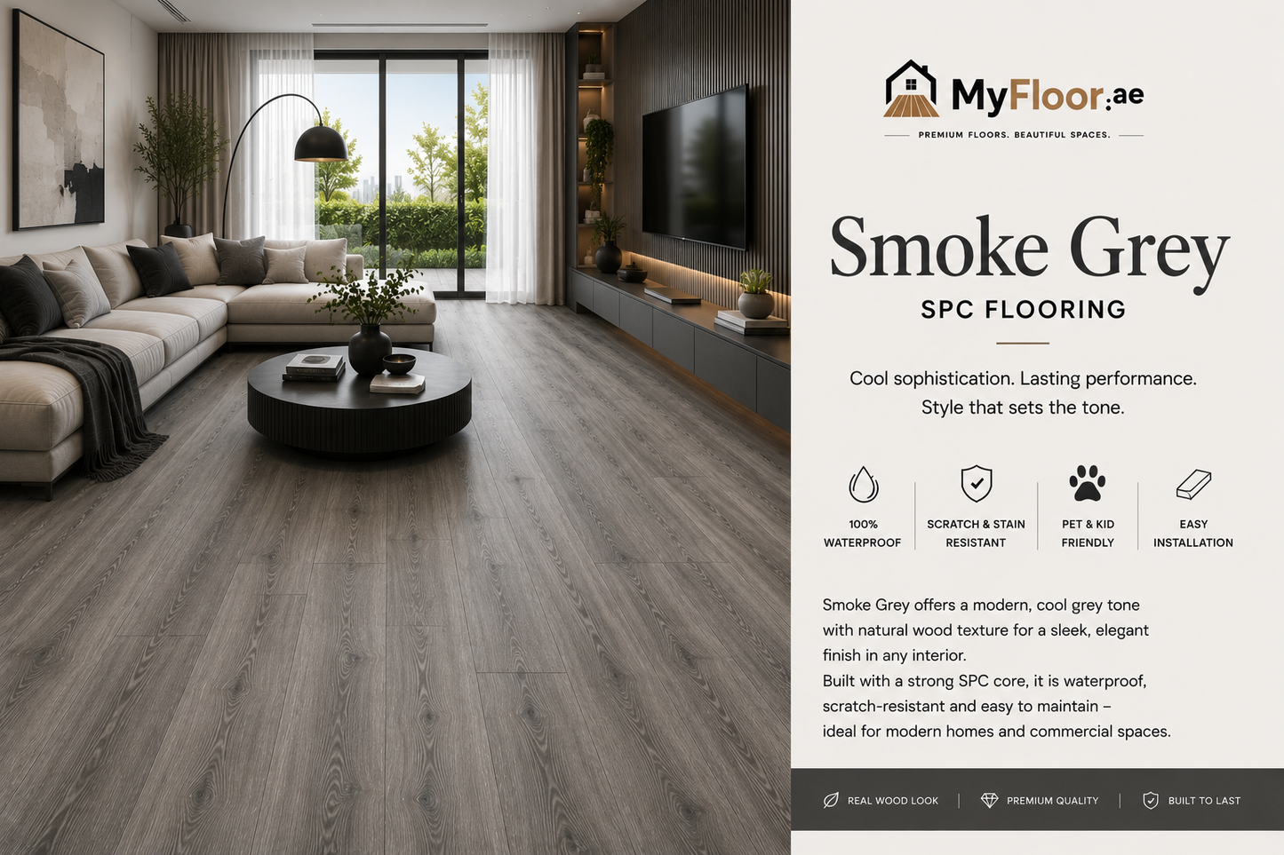 Smoke Grey SPC Flooring