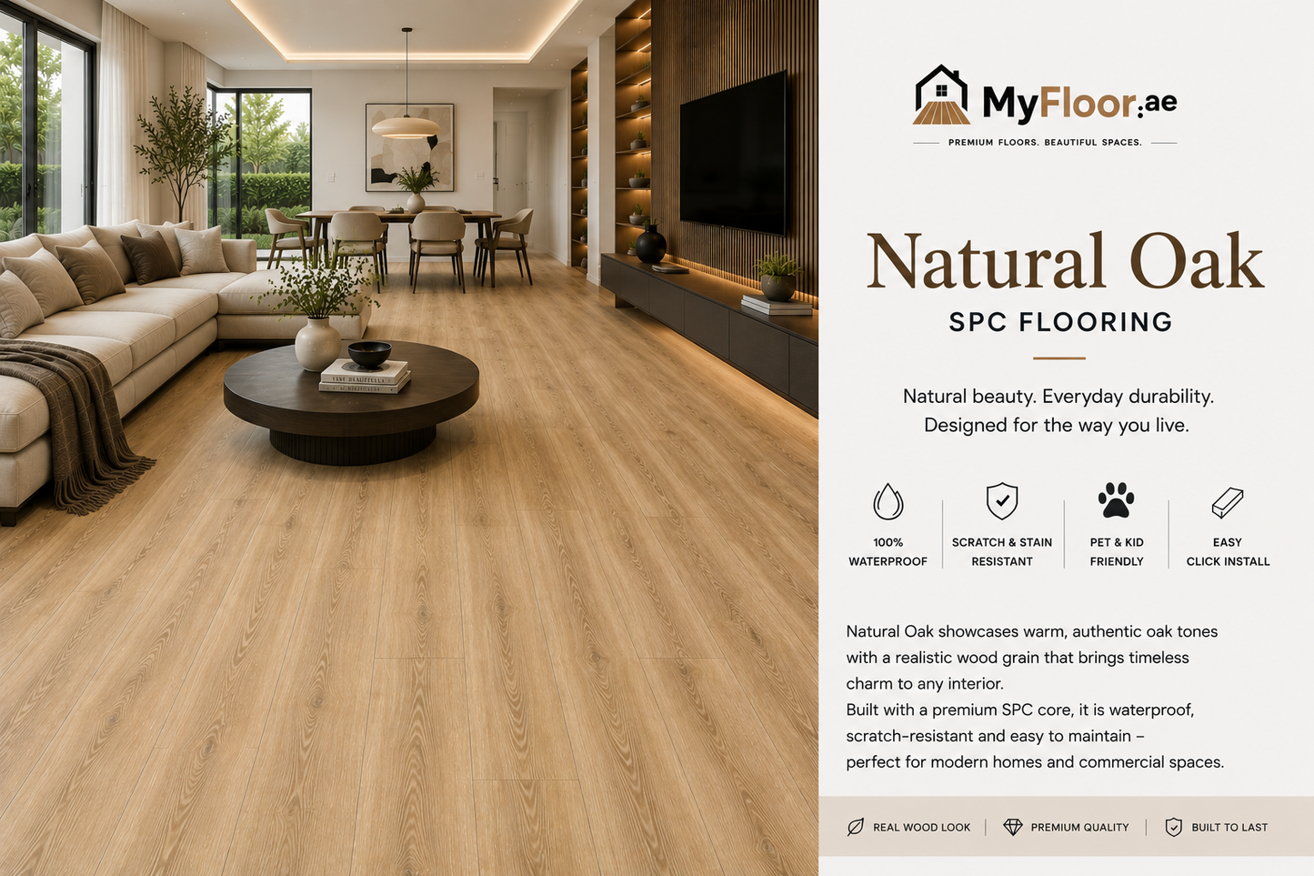 Natural Oak SPC Flooring
