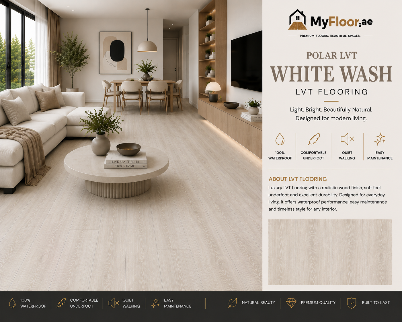 White Wash LVT Flooring