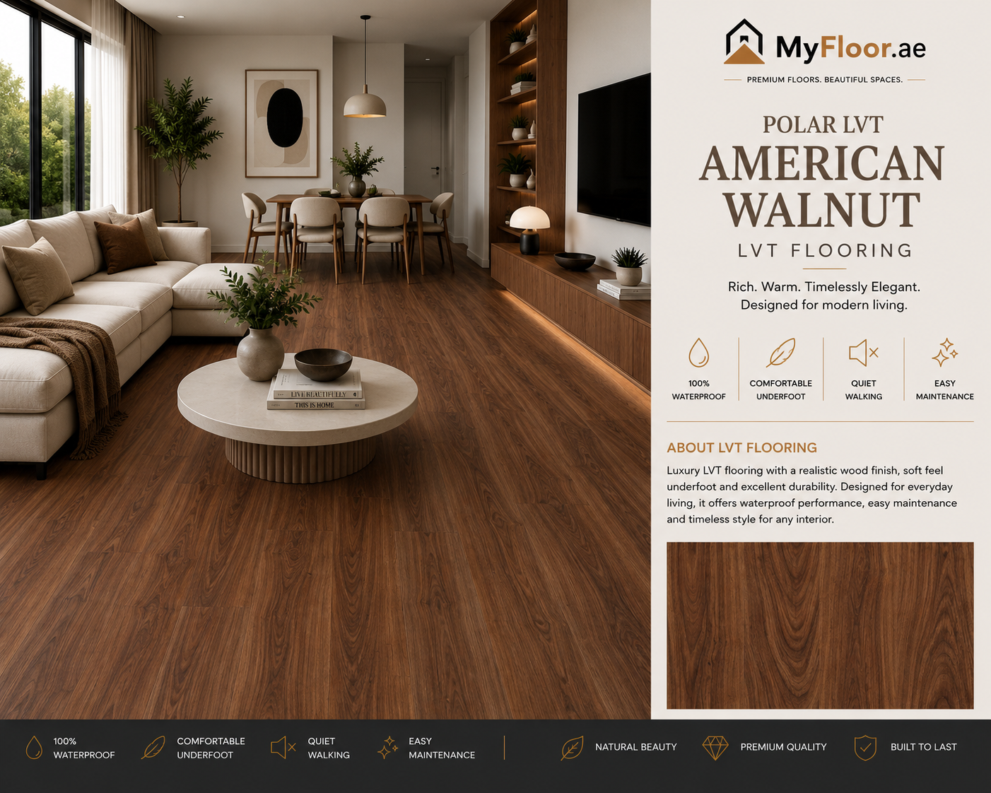 American Walnut LVT Flooring