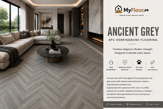 Ancient Grey SPC Herringbone Flooring
