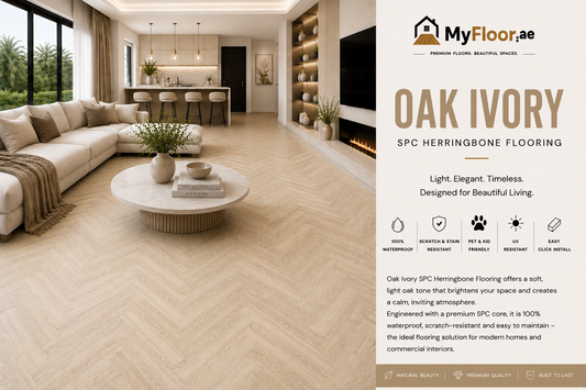 Oak Ivory SPC Herringbone Flooring