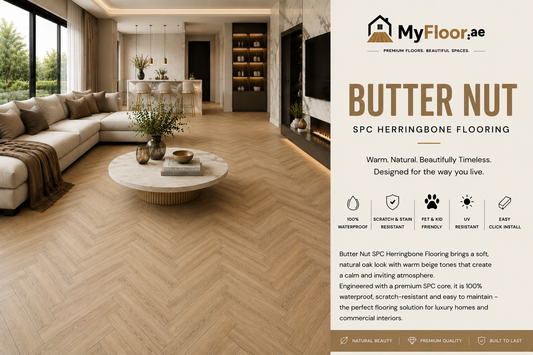 Butter Nut SPC Herringbone Flooring
