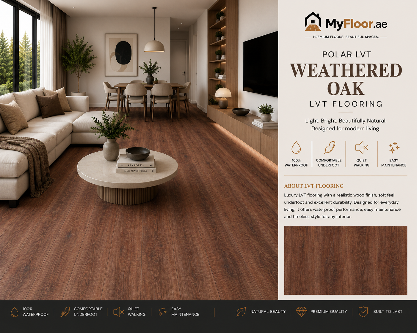 Weathered Oak LVT Flooring